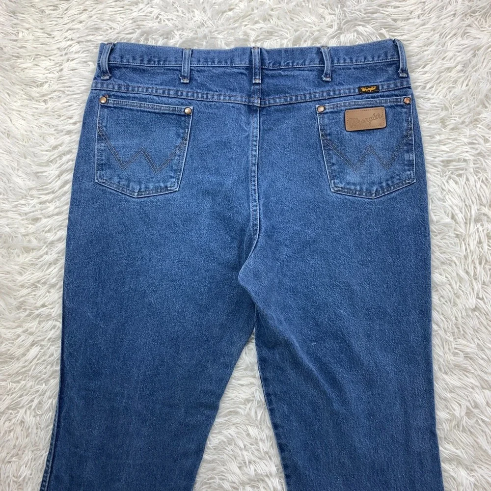 Wrangler Jeans 40x31 Blue Pants 936PWD Cowboy Slim Rigid Western Denim Tag 40x32